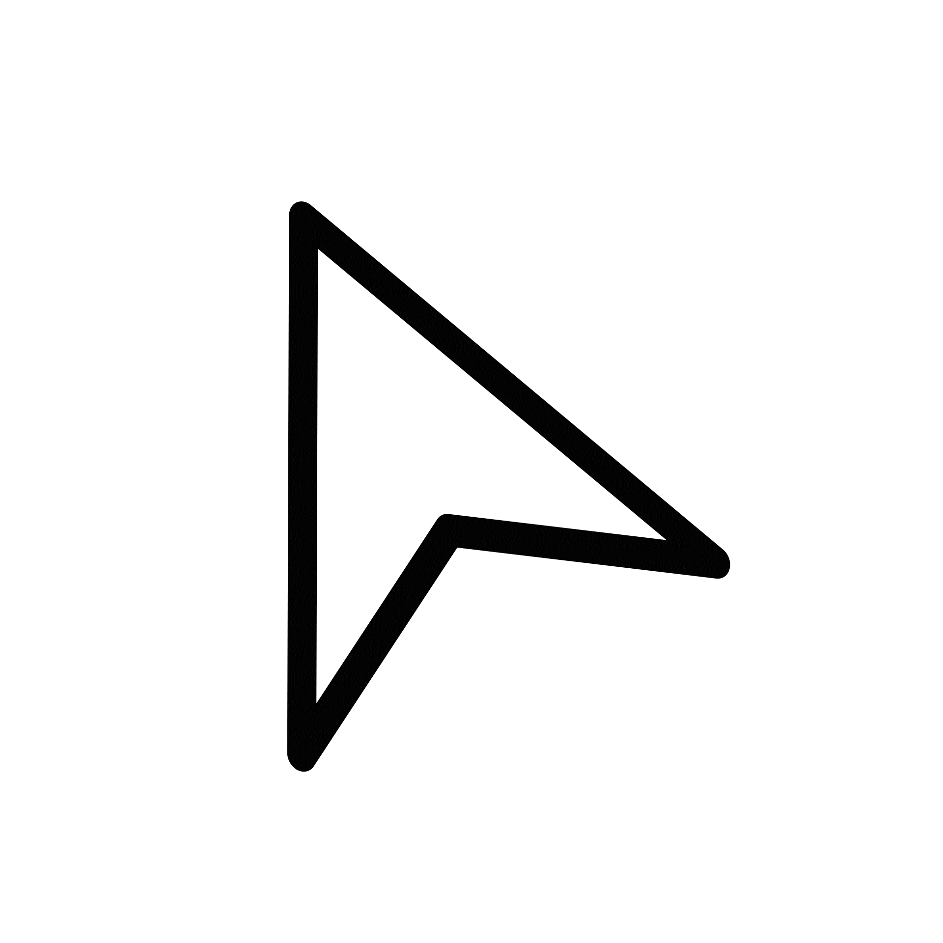 An animation of a cursor that shows a system style cursor progressively filling with colour with progress to click