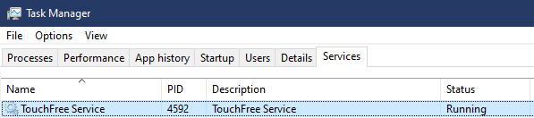 TouchFree Service Listing