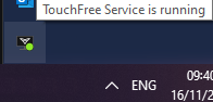 TouchFree Tray Icon Status